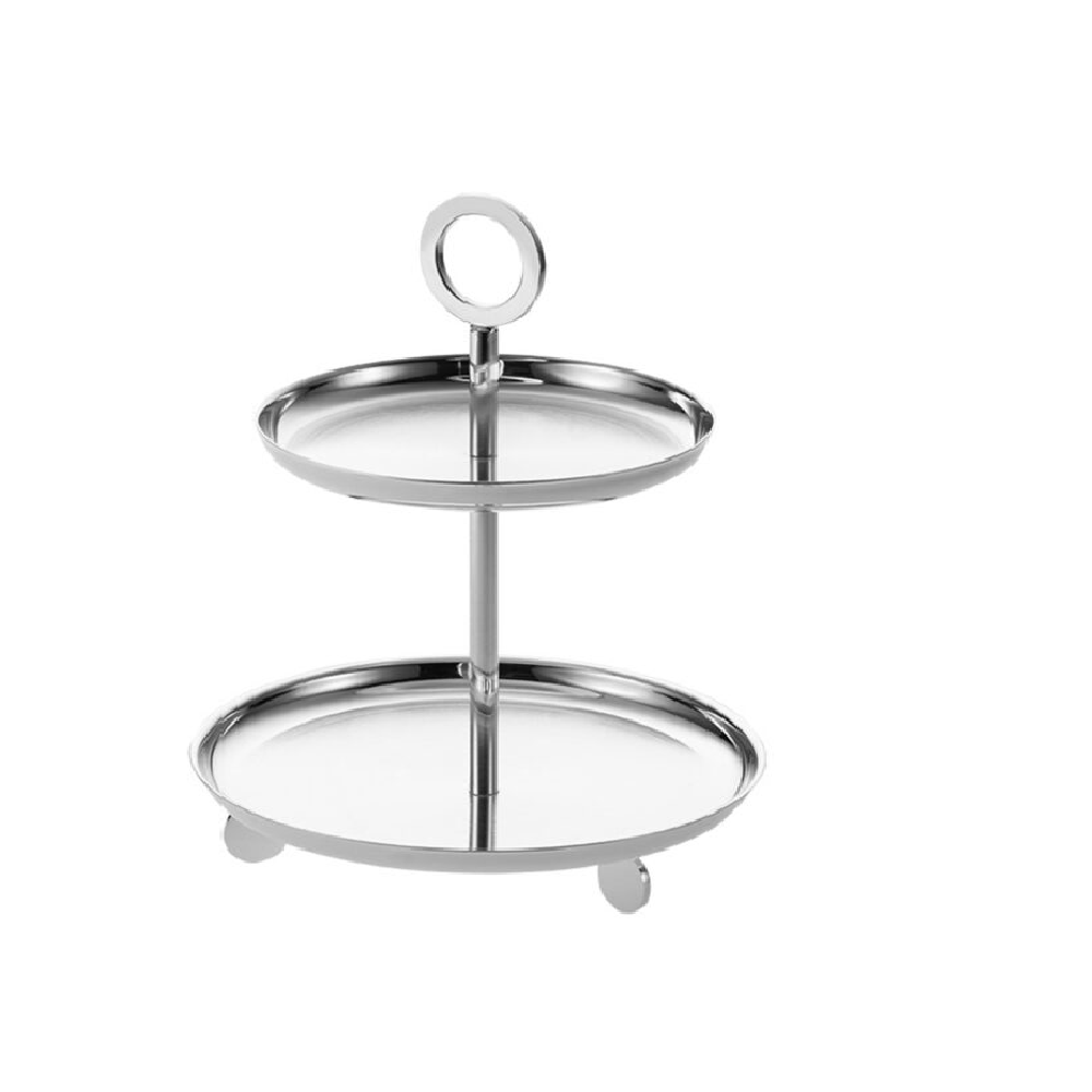 PRATO DE DOCE DUPLO VENEZIA DE AÇO INOX RIVA