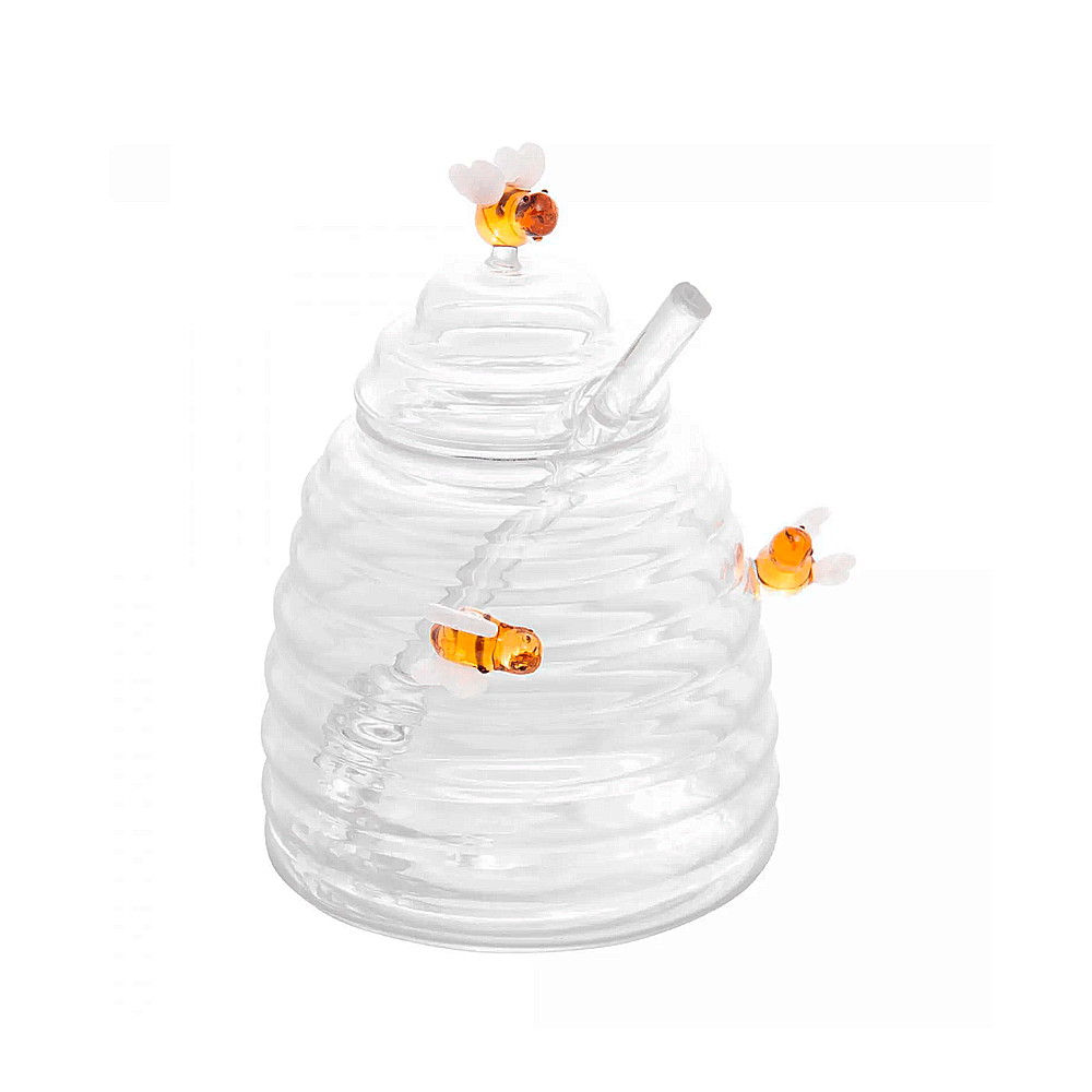 MELEIRA BEEHIVE DE VIDRO 10CM