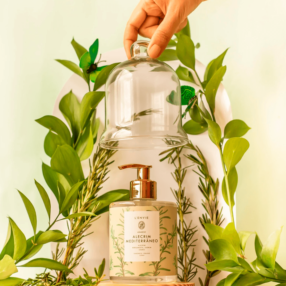 SABONETE LÍQUIDO ALECRIM MEDITERRANEO 350ML LENVIE