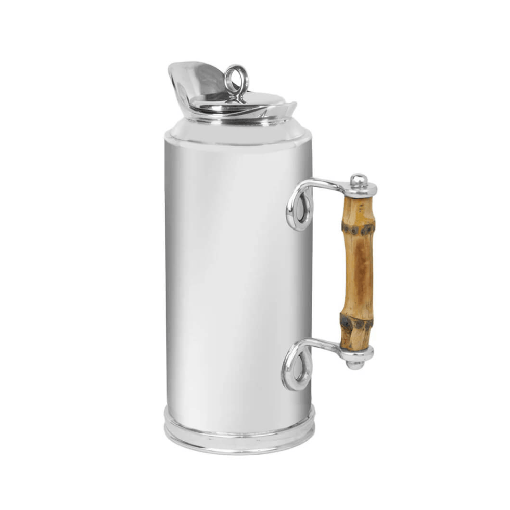 GARRAFA TERMICA DUCK DE AÇO INOX E BAMBU 1L