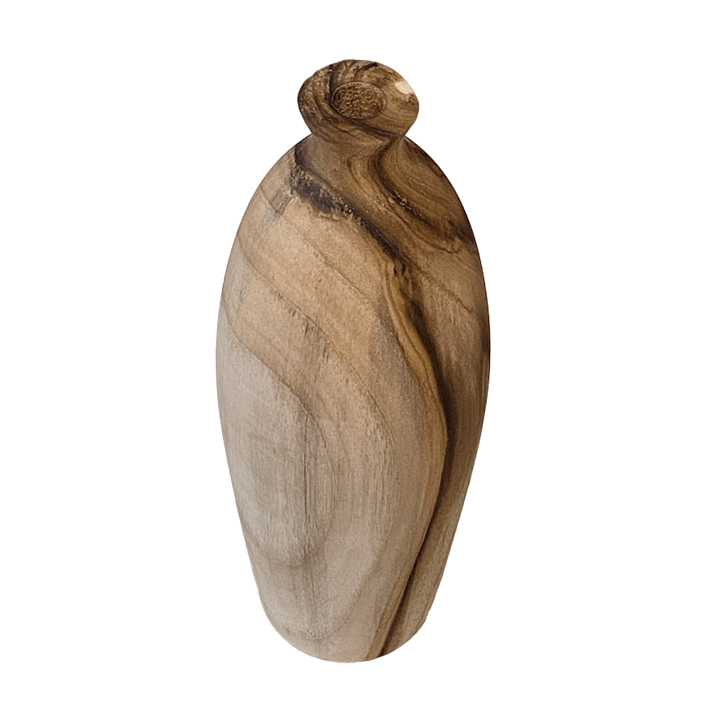 GARRAFA DECORATIVA DE MADEIRA 28CM