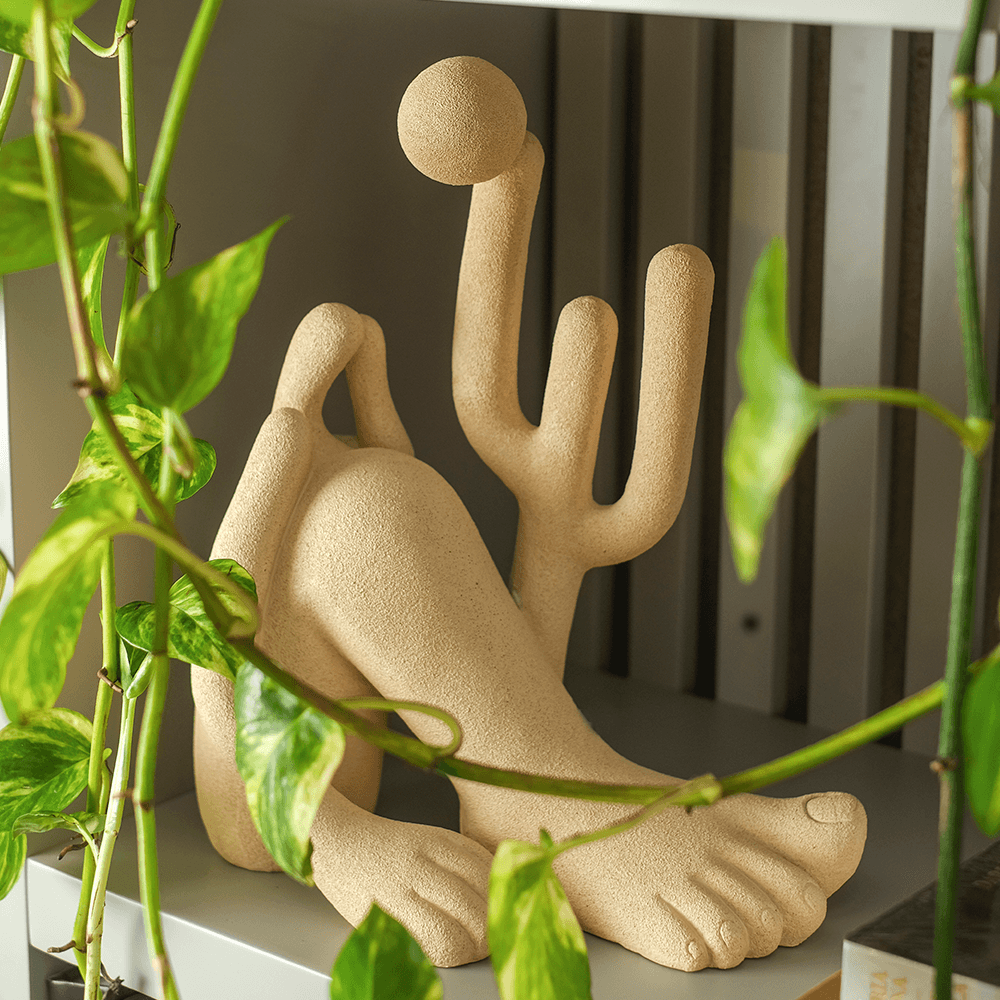 ESCULTURA MULHER NO SERTÃO DE POLIRESINA 32CM