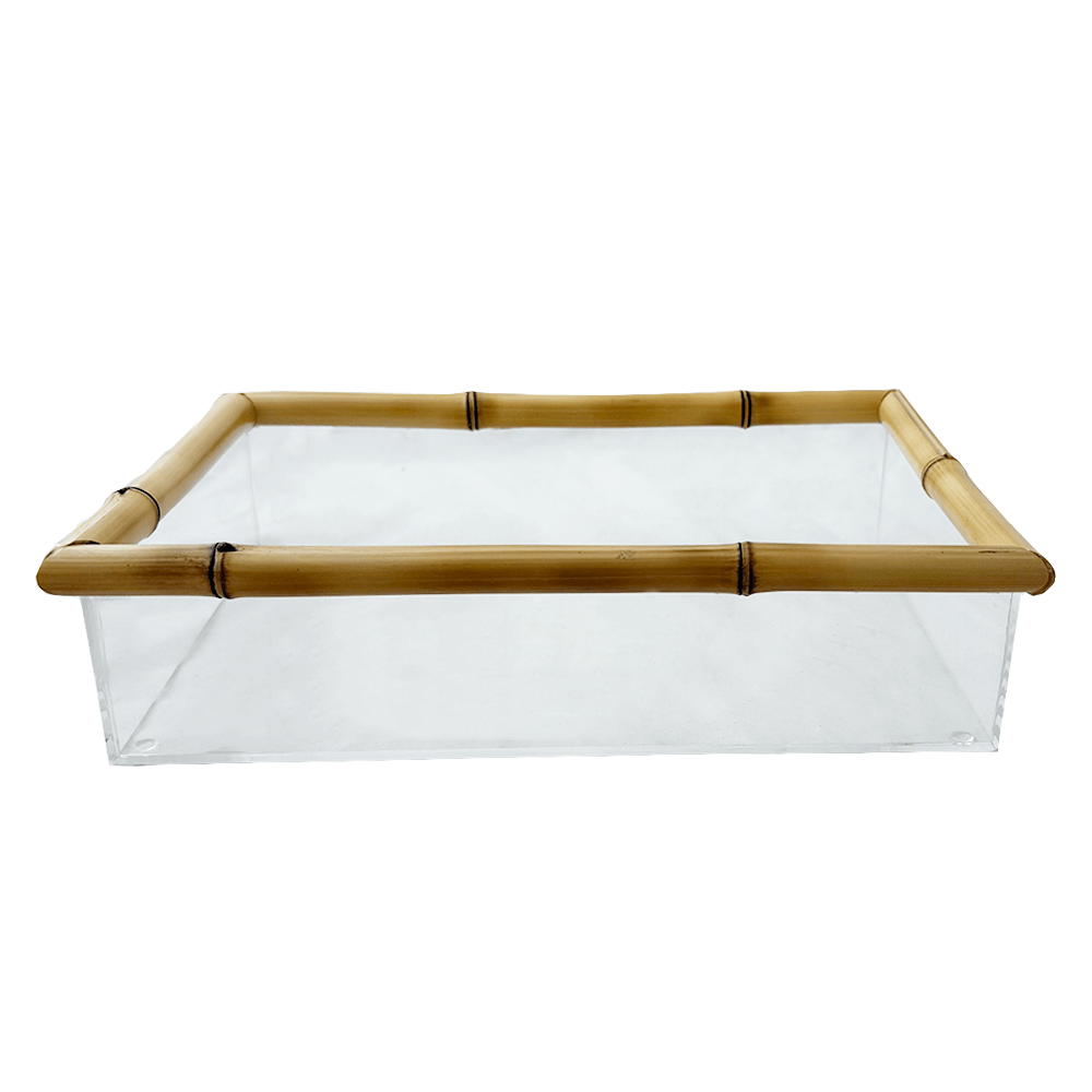 CAIXA BAMBU DE ACRÍLICO 31X21CM