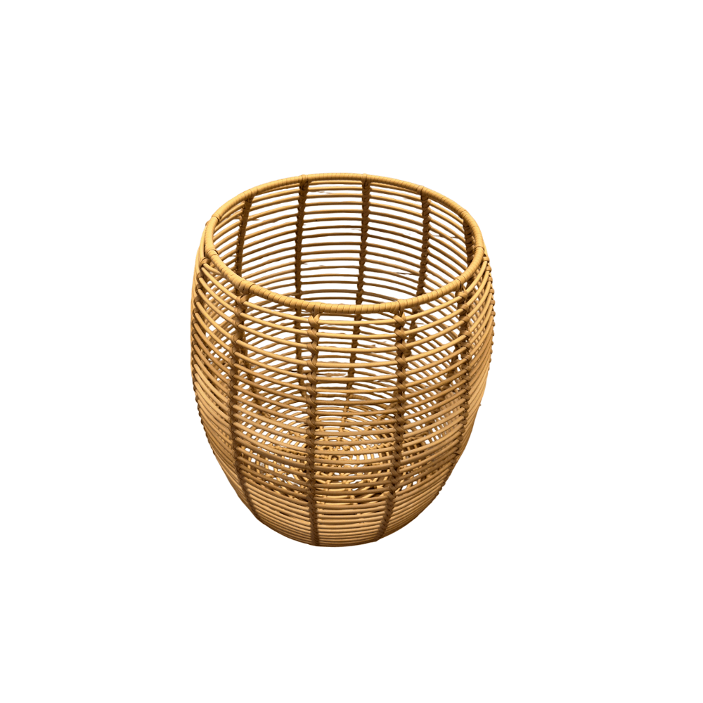 CESTO VAZADO DE RATTAN 41X30CM