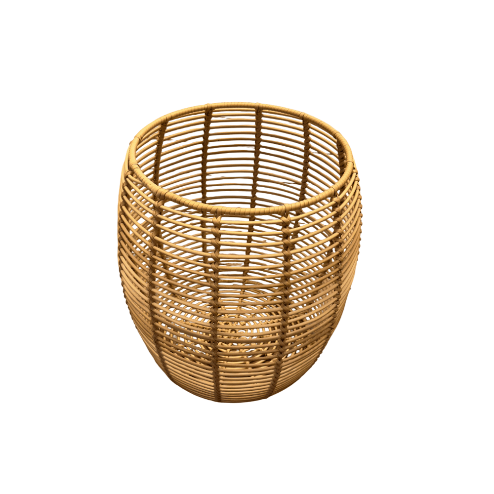 CESTO VAZADO DE RATTAN 47X39CM