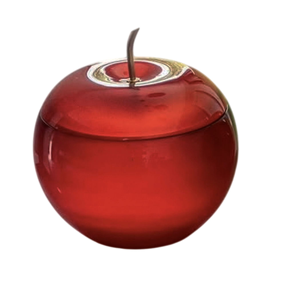 CACHEPOT MAÇA COM TAMPA DE RESINA 23CM