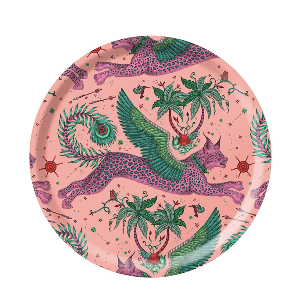 BANDEJA LINX PINK DE MADEIRA ABDUL 39CM