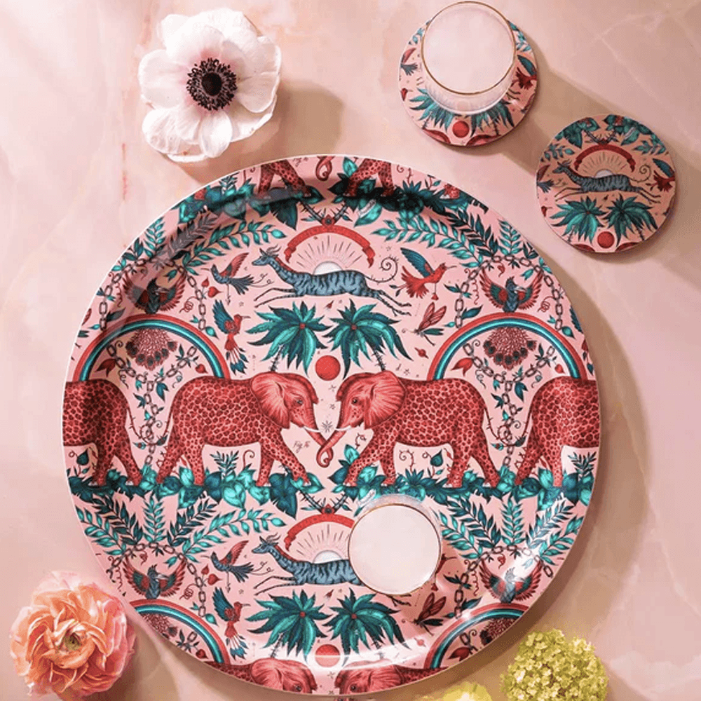 BANDEJA ZAMBEZI PINK DE MADEIRA ABDUL 46CM
