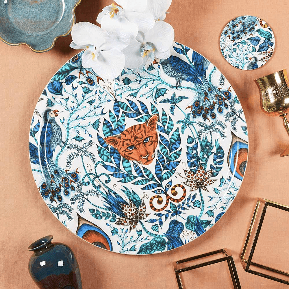 BANDEJA AMAZON BLUE DE MADEIRA ABDUL 39CM
