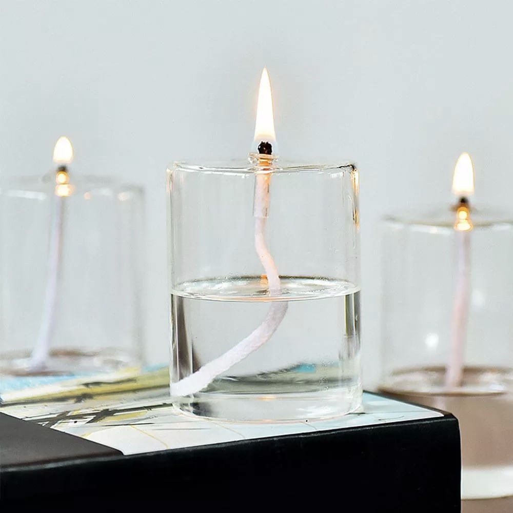 LUMINÁRIA CYLINDRE A ÓLEO DE VIDRO 16CM