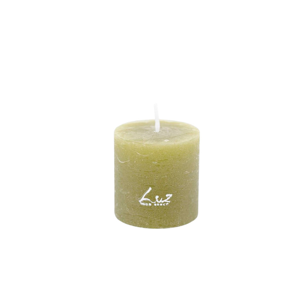 VELA CILINDRICA SCOTTISH GREEN LUZ YOUR SENSES 10CM