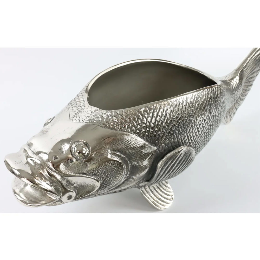 BALDE PEIXE DE METAL 63CM