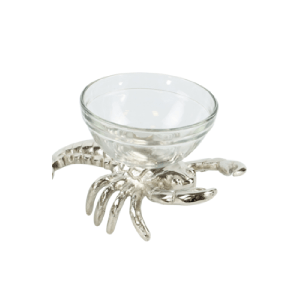 BOWL LAGOSTA DE VIDRO E METAL 10CM