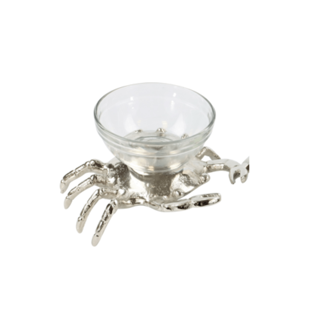 BOWL CARANGUEJO DE VIDRO E METAL 10CM