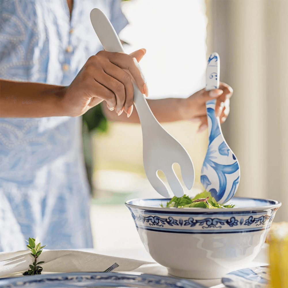 TALHER DE SALADA BLUES DE MELAMINA 28CM GUZZINI