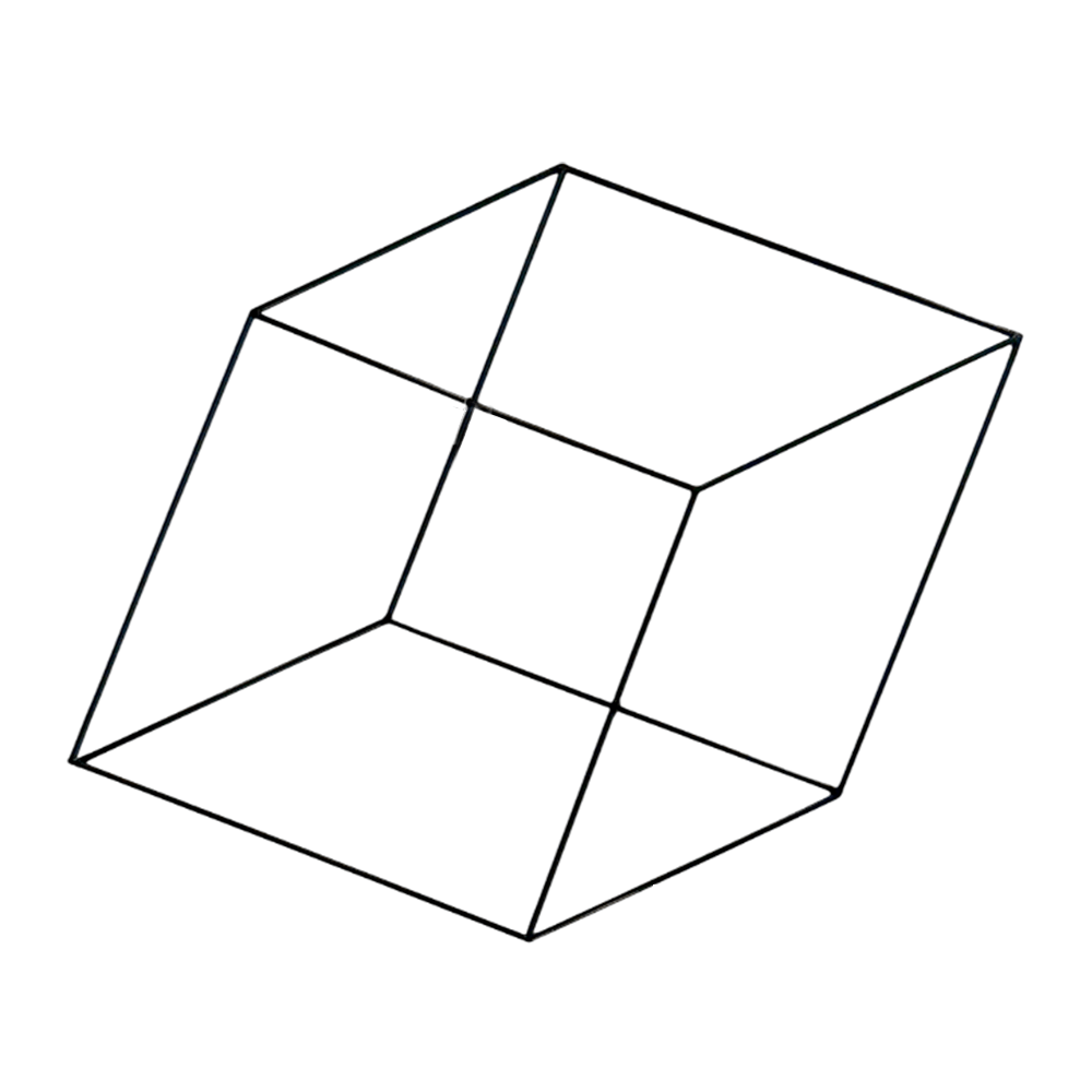 ESCULTURA CUBO 2D SCHONHAUS DE FERRO 106X74CM