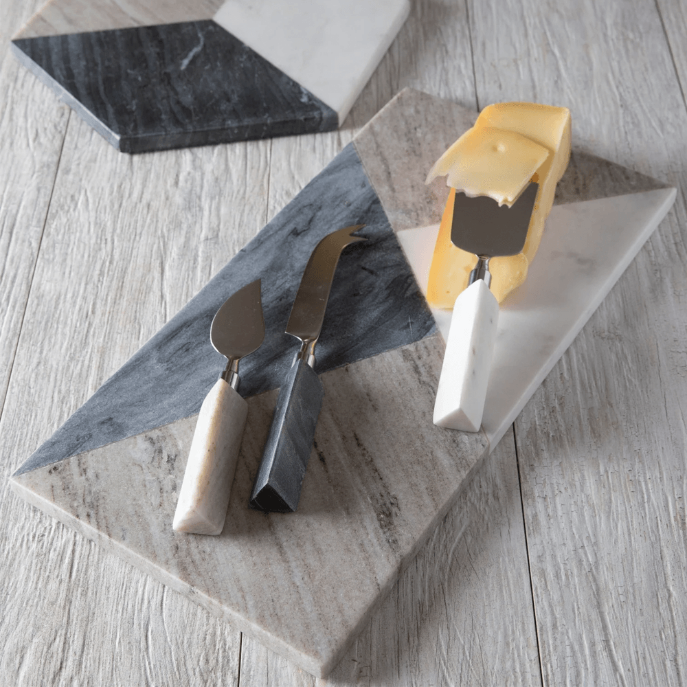 FACA PARA QUEIJO GEOMETRIC DE MÁRMORE 23CM
