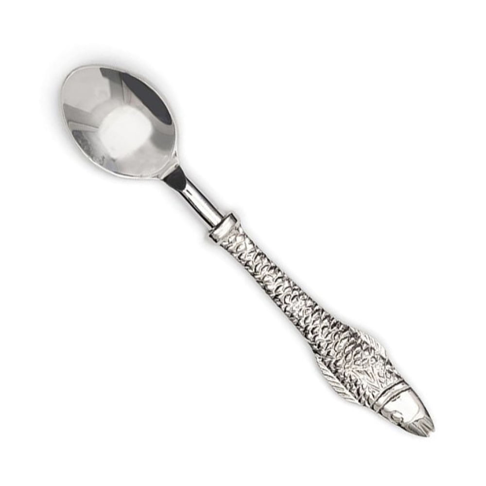 COLHER HAPPY FISH DE METAL 14CM