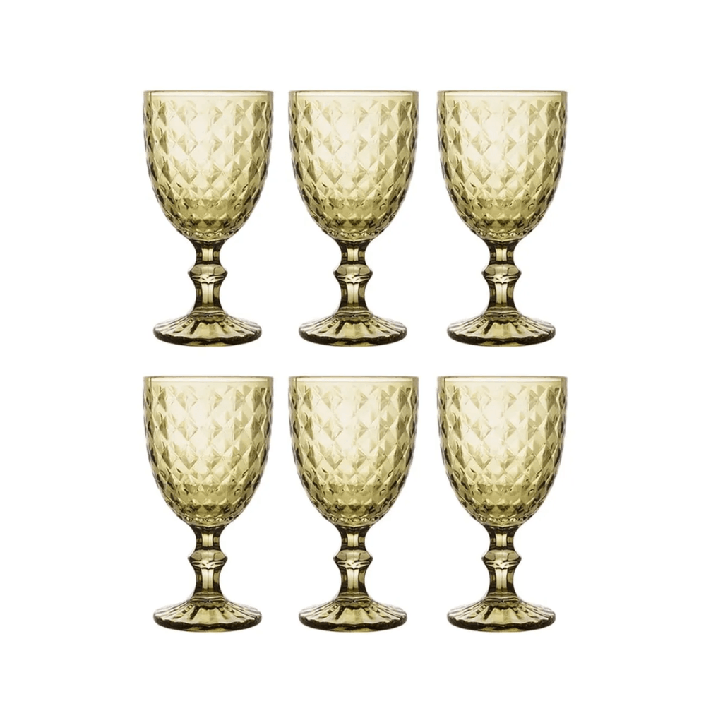TAÇA DE ÁGUA ROMAN DE VIDRO 345ML COM 6