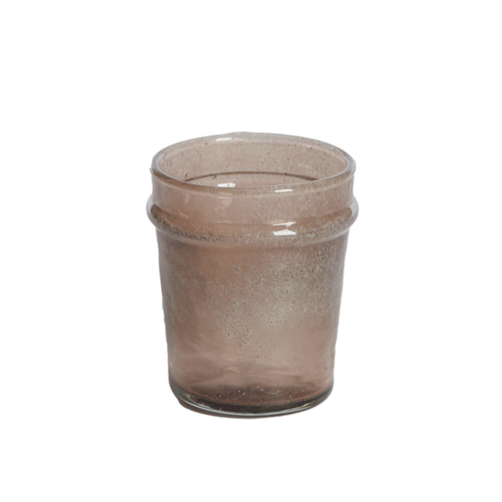 CASTIÇAL EVIRA FUMÊ DE VIDRO 10CM