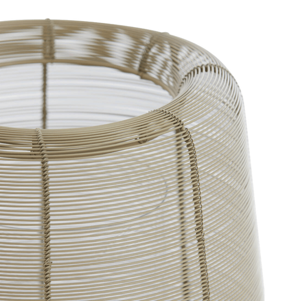 CASTIÇAL ADETA BEGE DE METAL 24CM