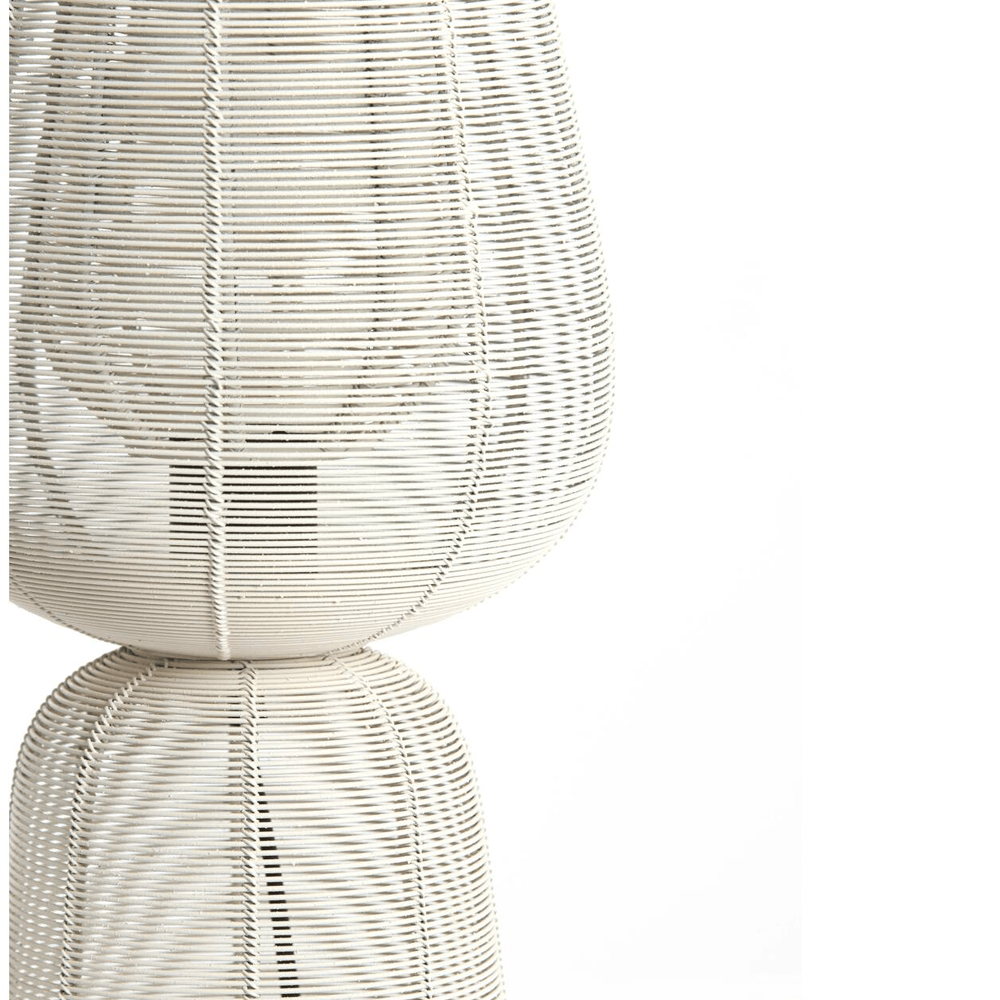 LUMINÁRIA ABOSO BEGE DE MADEIRA 42CM