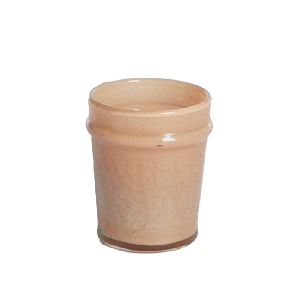 CASTIÇAL EVIRA ROSE DE VIDRO 10CM