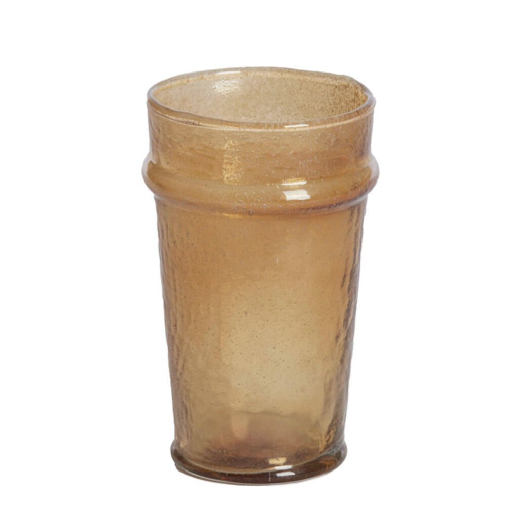 CASTIÇAL EVIRA CREME DE VIDRO 15CM