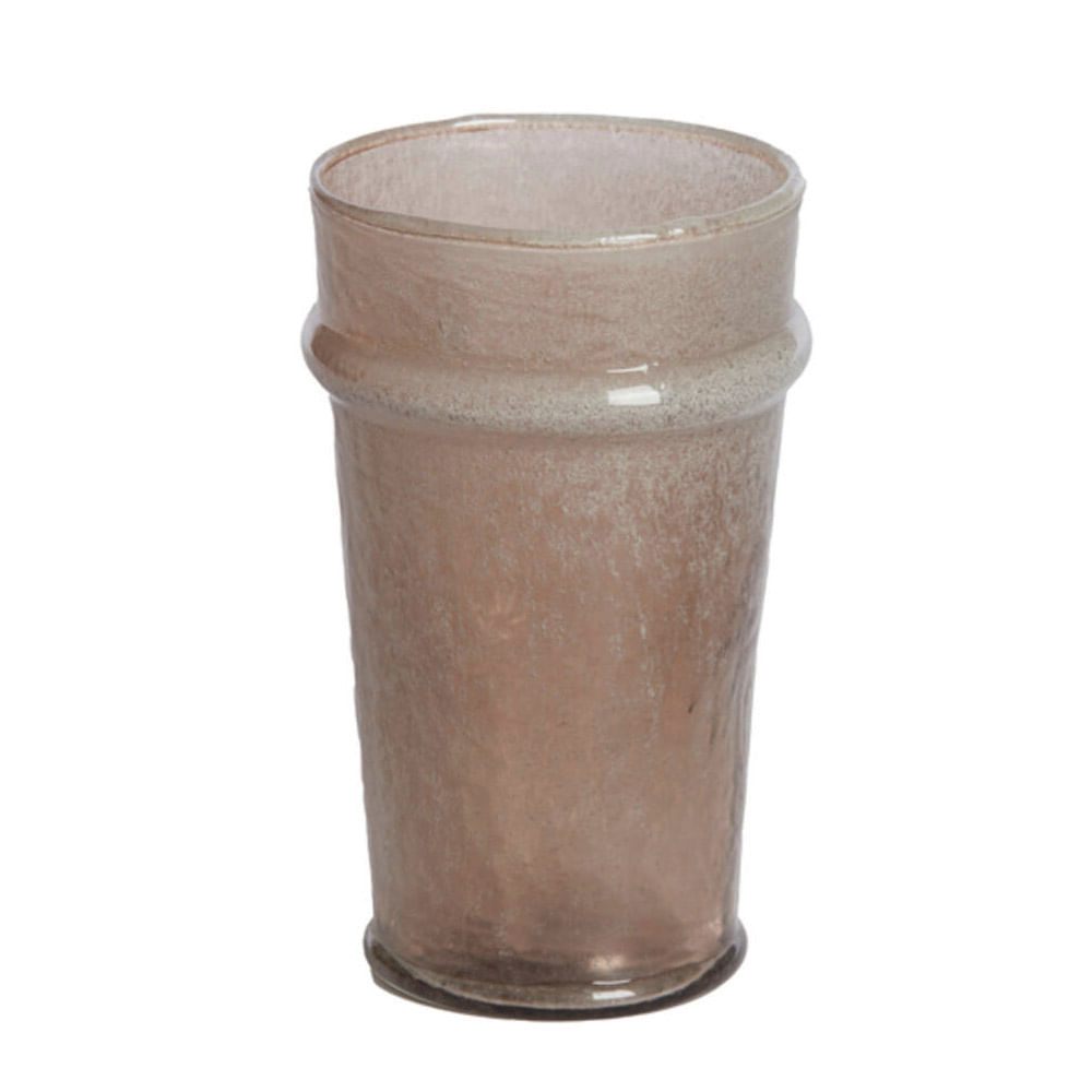 CASTIÇAL EVIRA FUMÊ DE VIDRO 15CM