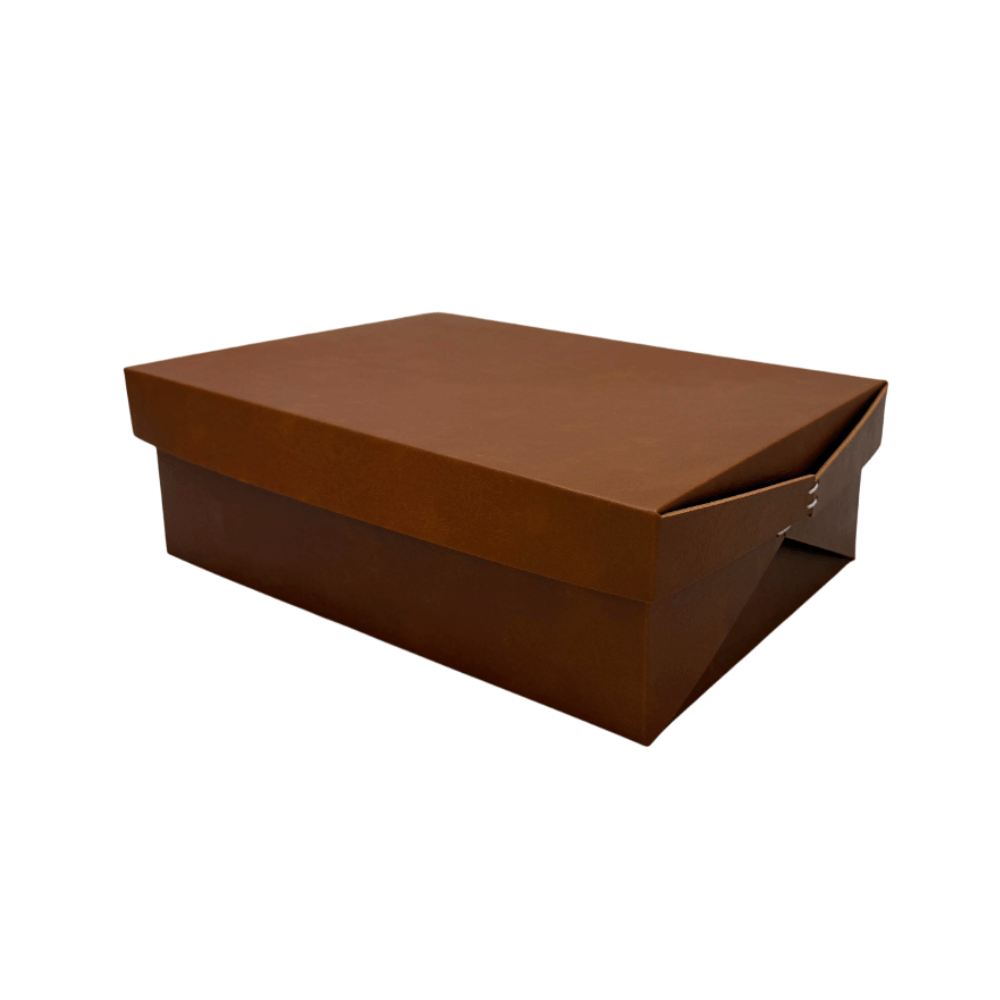 CAIXA DECORATIVA EM COURO SINTETICO 27X18CM