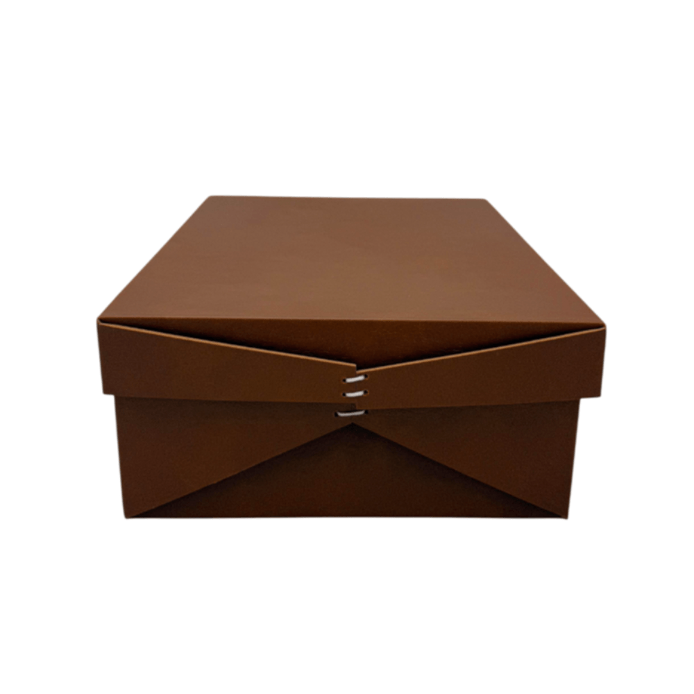 CAIXA DECORATIVA DE COURO SINTETICO 32X11CM