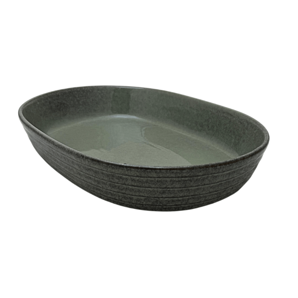 TRAVESSA SINGULAR OVAL DE CERÂMICA 36X26CM