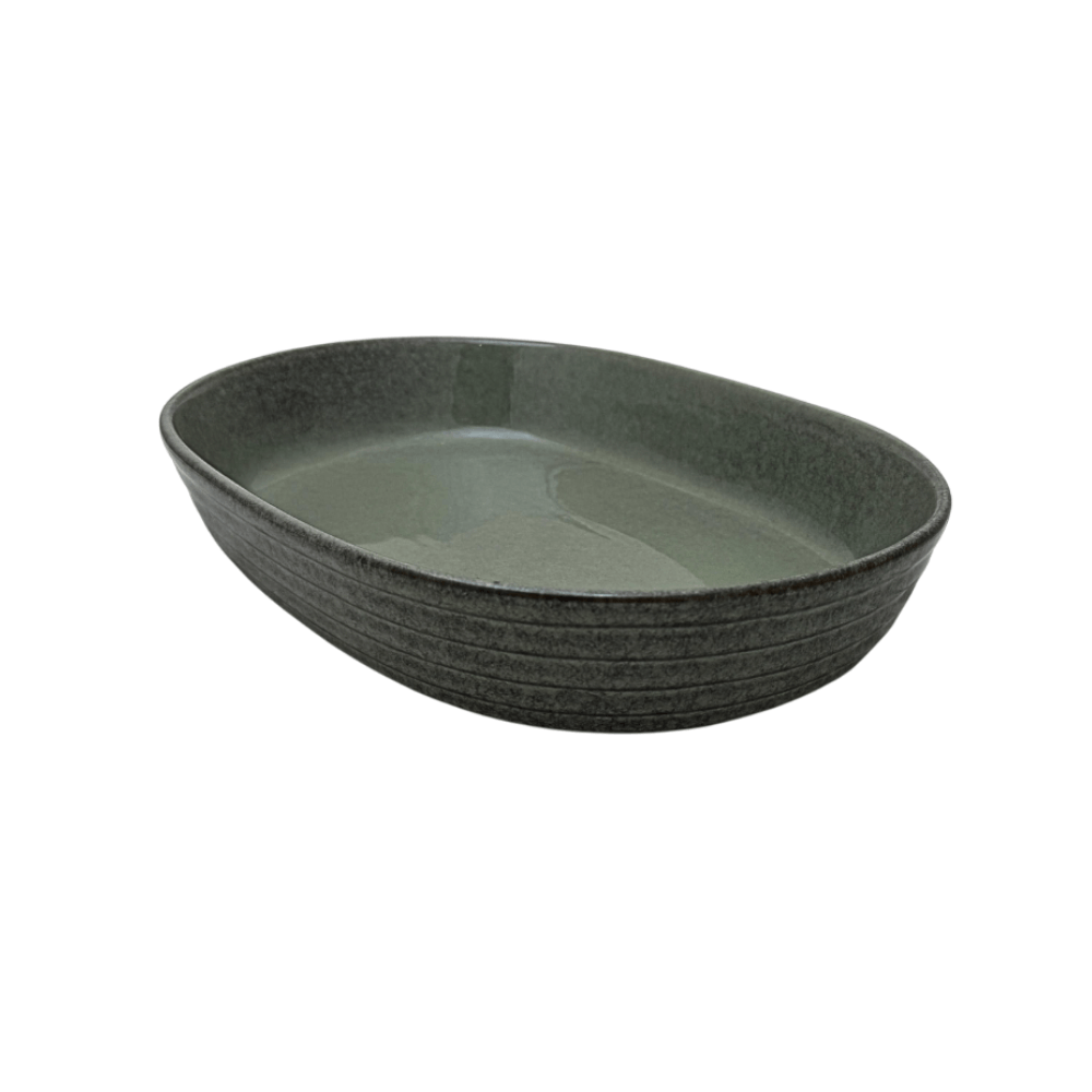 TRAVESSA SINGULAR OVAL DE CERÂMICA 30X21CM