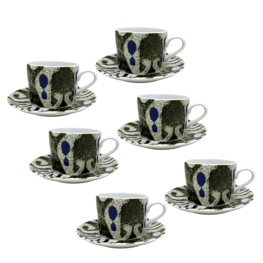 XÍCARA DE CHÁ STUDYFOUR DE PORCELANA COM 6