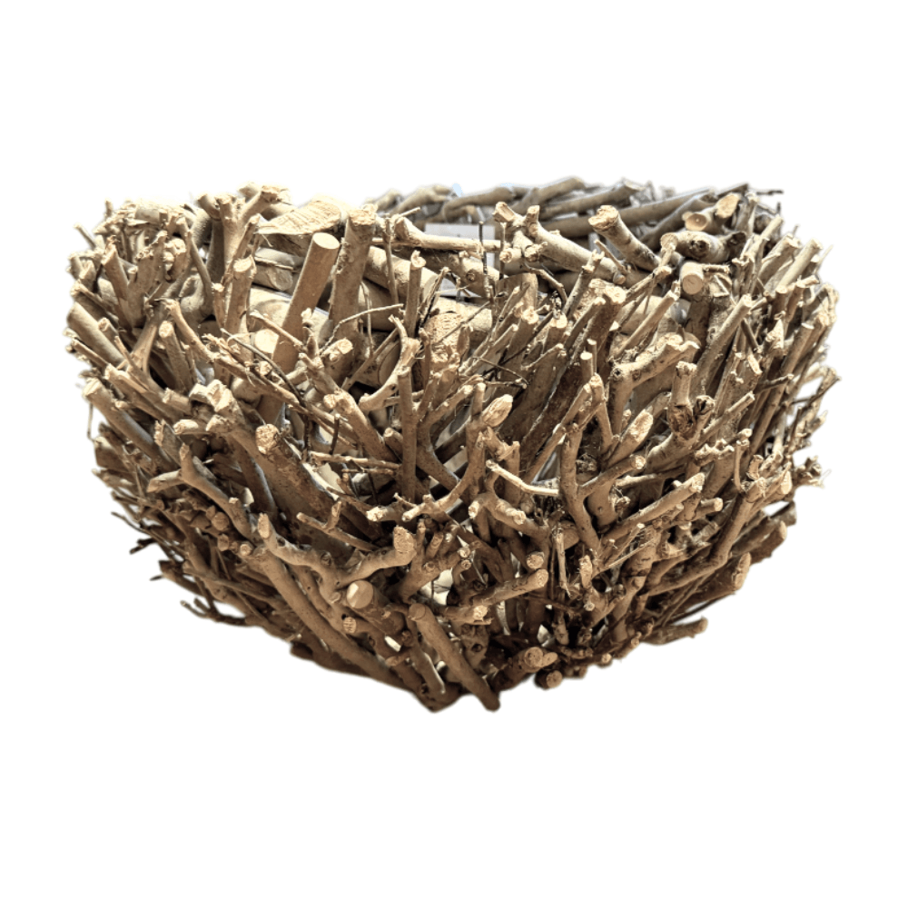 CACHEPOT GALHOS DE MADEIRA 33X25CM