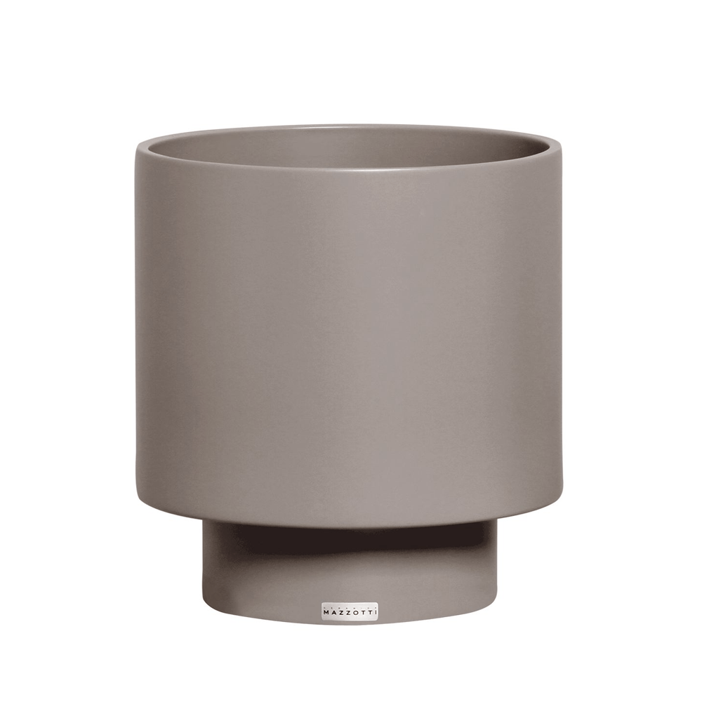 VASO ROUND CINZA DE CERÂMICA 20CM