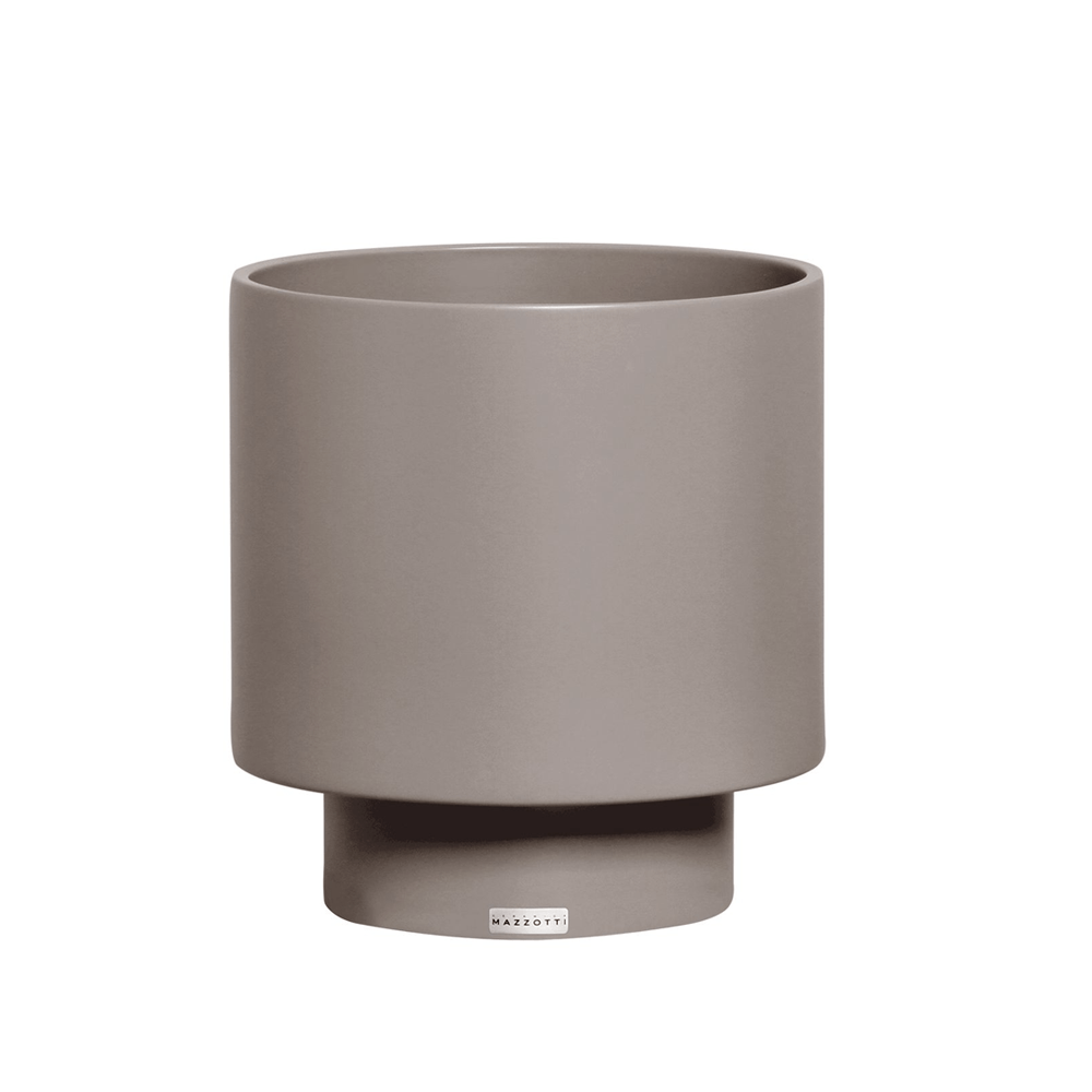 VASO ROUND CINZA DE CERÂMICA 18CM