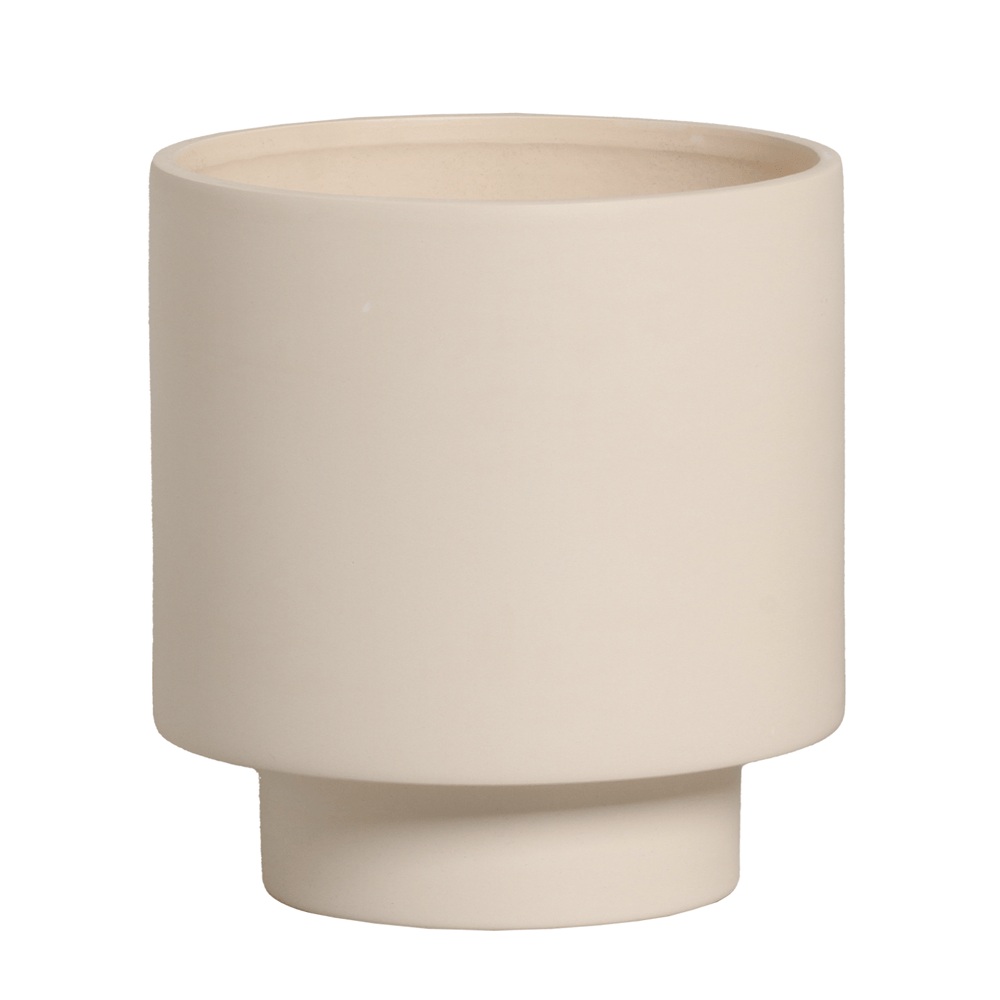 VASO ROUND OFF WHITE DE CERÂMICA 20CM