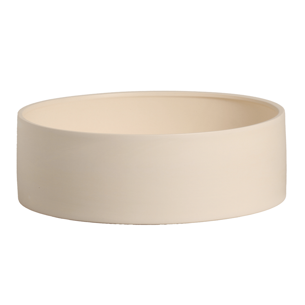 CACHEPOT ROUND OFF WHITE DE CERÂMICA 33CM