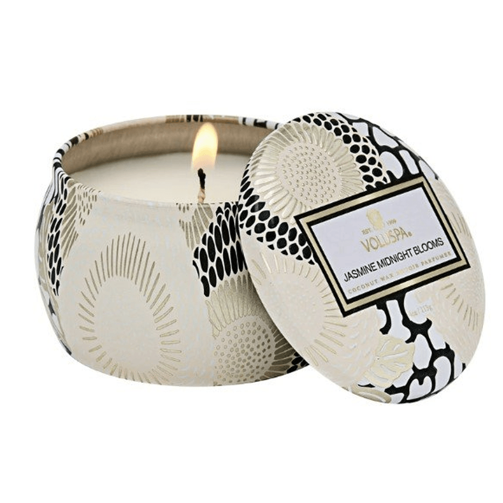 MINI VELA LATA 25H JASMINE MIDNIGHT BLOOMS VOLUSPA
