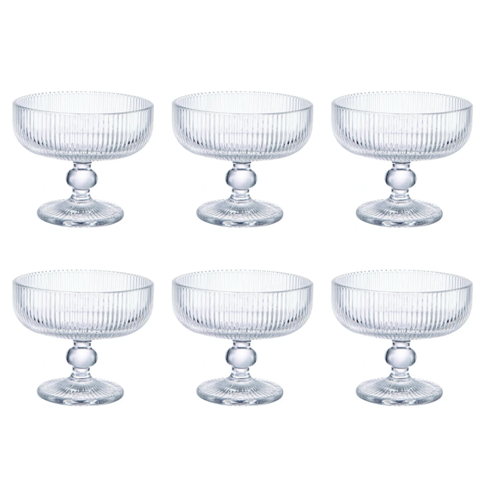 TAÇA DE SOBREMESA CAMERATTA DE CRISTAL 310ML COM 6