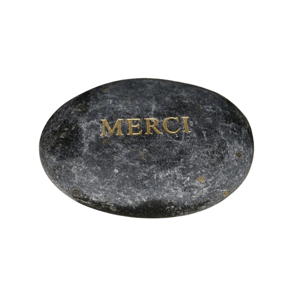 PEDRA DECORATIVA MERCI 6CM
