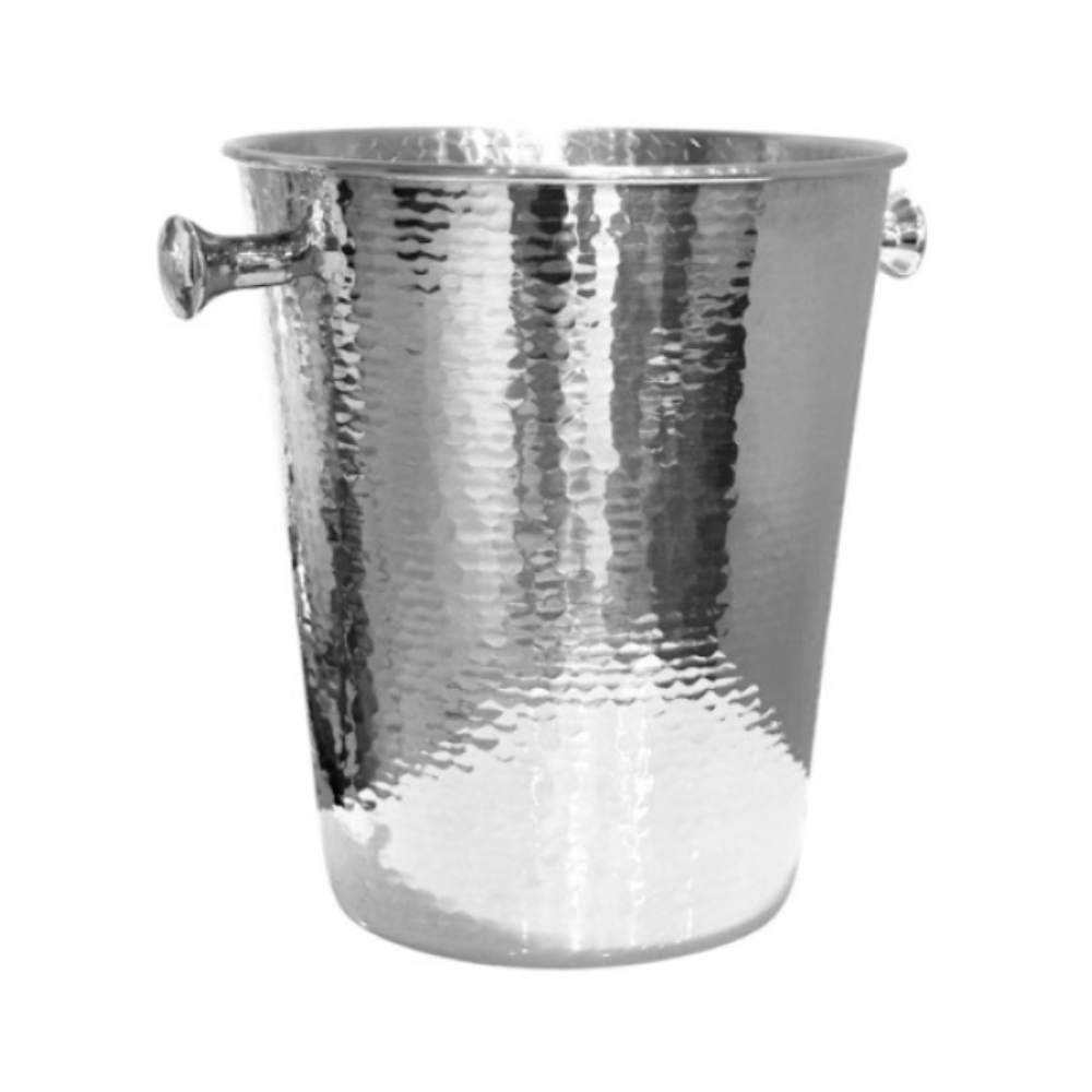BALDE DE GELO MARTELADO DE AÇO INOX 3L
