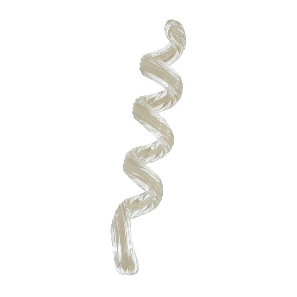 ESCULTURA DECORATIVA ESPIRAL DE VIDRO 48CM