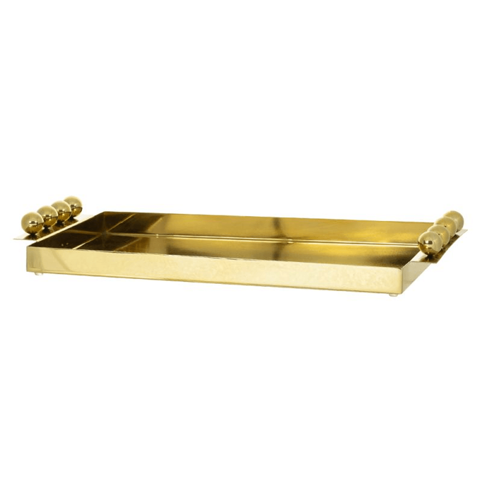 BANDEJA GOLD DE AÇO INOX 51X30CM