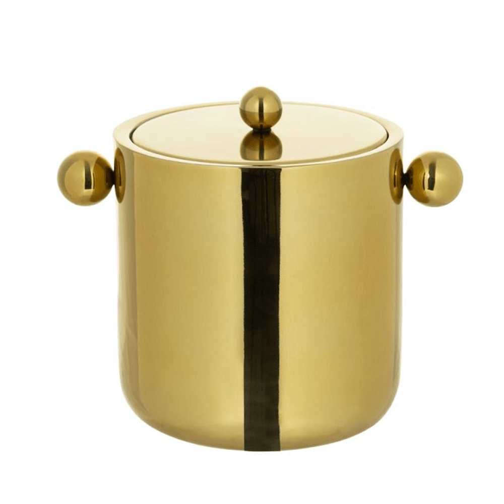 BALDE DE GELO GOLD DE AÇO INOX 26CM