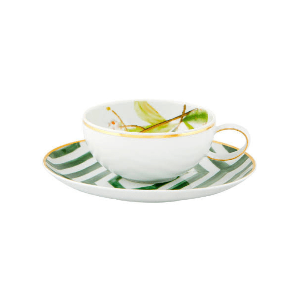 XÍCARA DE CHÁ AMAZÔNIA DE PORCELANA COM 6 VISTA ALEGRE