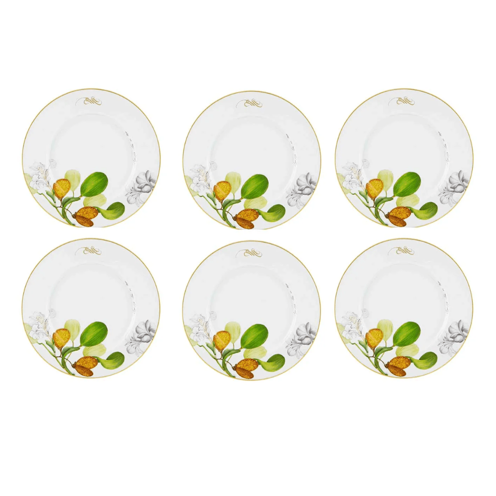 PRATO RASO AMAZÔNIA DE PORCELANA 30CM COM 6 VISTA ALEGRE