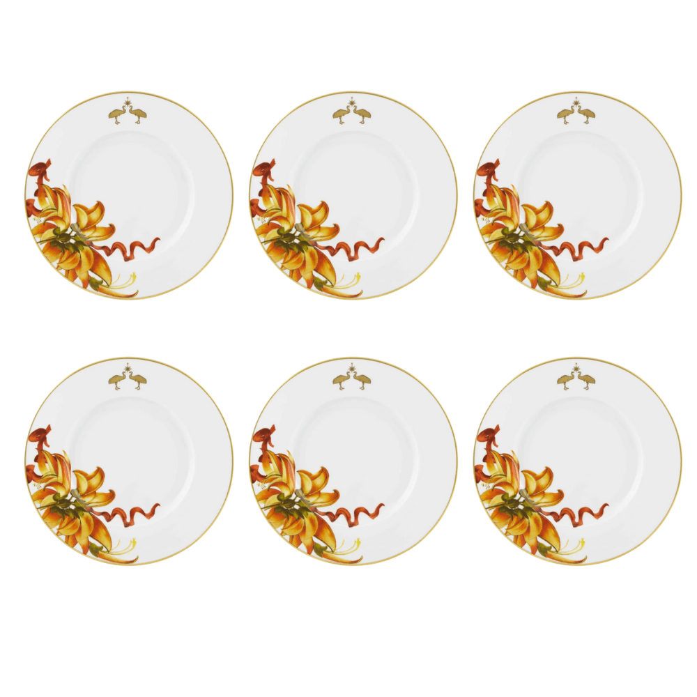PRATO DE SOBREMESA AMAZÔNIA DE PORCELANA 23CM COM 6 VISTA ALEGRE