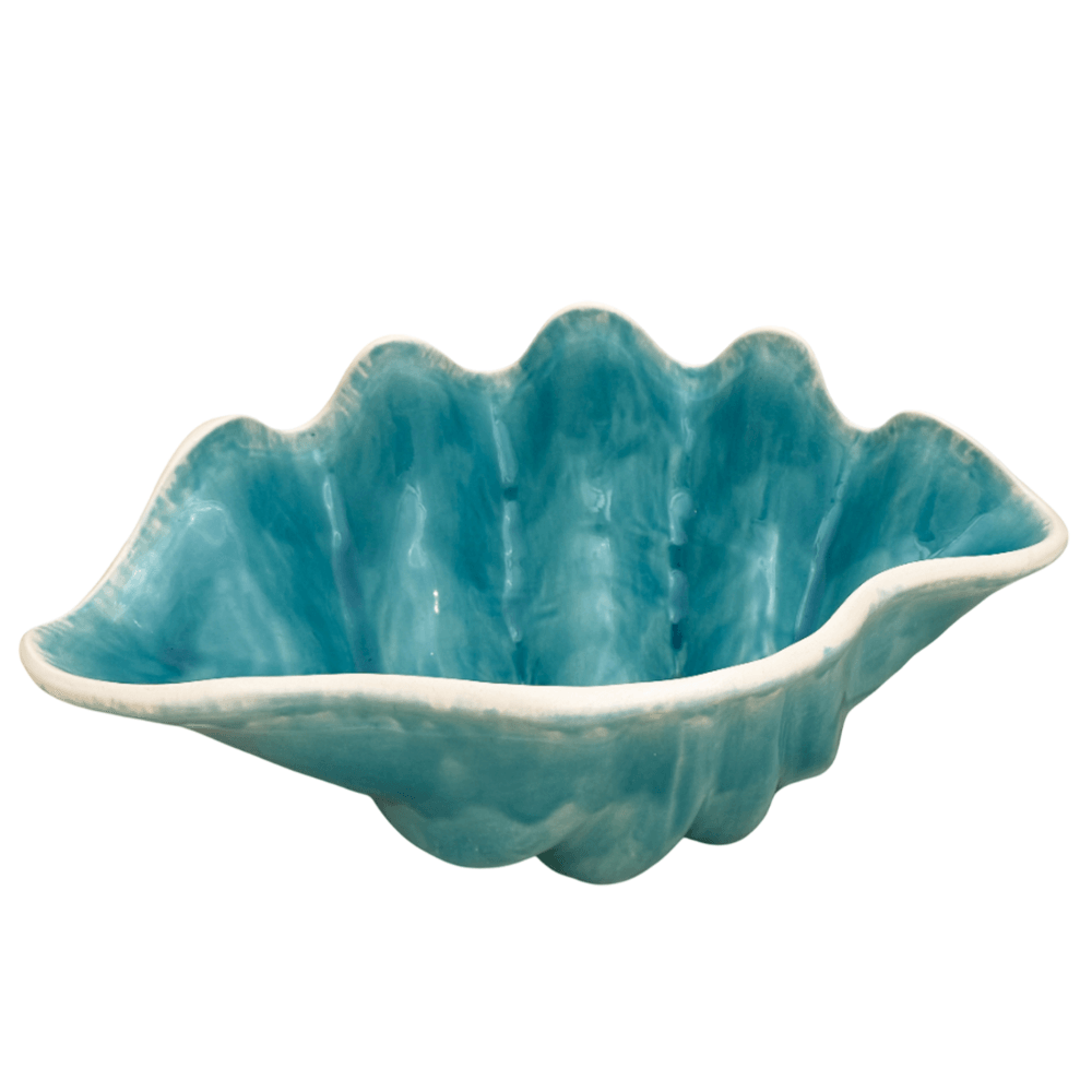 CENTRO DE MESA CONCHA DE CERÂMICA 45CM